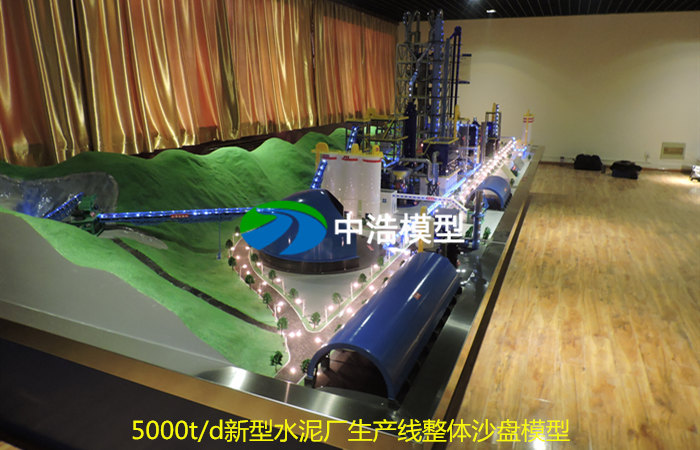 5000t/d新型水泥廠生產(chǎn)線整體沙盤(pán)模型