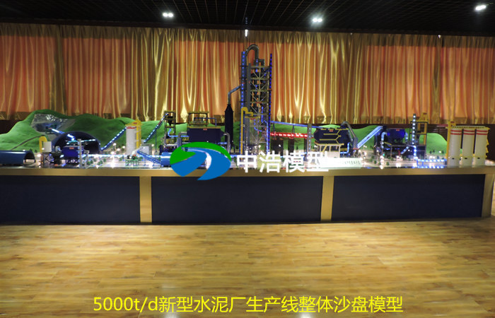 5000t/d新型水泥廠生產線整體沙盤模型